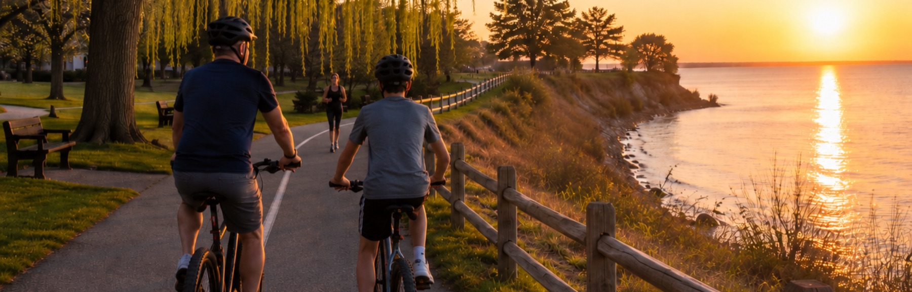 The Ajax Waterfront Trail along Lake Ontario, part of the South Ajax lakeside communities the Gordon Brothers Team serves
