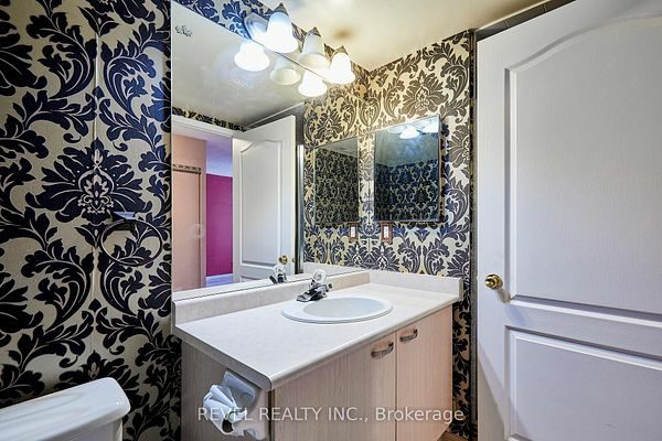 Vanity in the third-floor bathroom at 1400 The Esplanade N #411, Pickering, listed by The Gordon Brothers Team, Revel Realty Inc., Brokerage