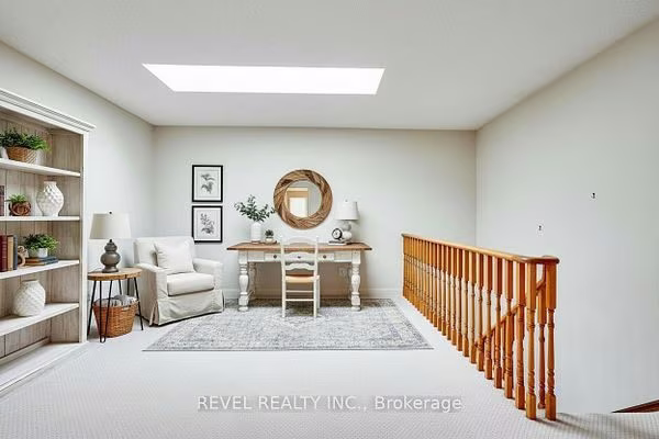 Third-floor loft with a skylight and built-in shelving at 1400 The Esplanade N #411, Pickering, listed by The Gordon Brothers Team, Revel Realty Inc., Brokerage