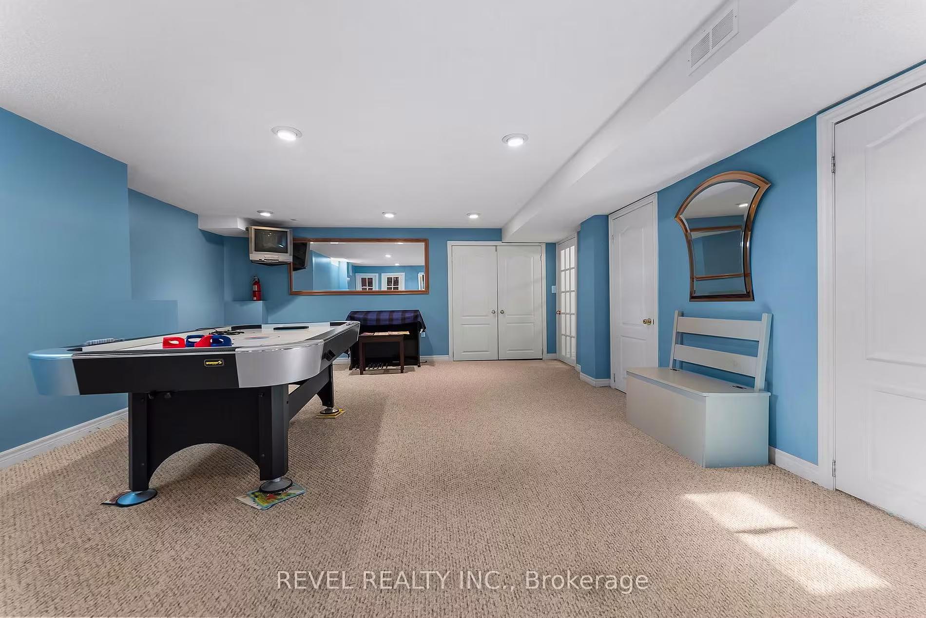 Basement games room at 1486 Ashwood Gate, Pickering, listed by The Gordon Brothers Team, Revel Realty Inc., Brokerage